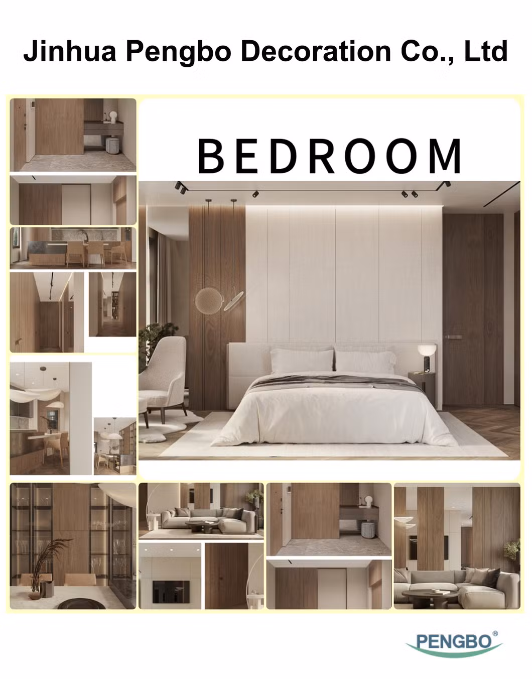 Modern Bespoke Furniture Sliding Swing Door Closet Wardrobe with Book Shelf