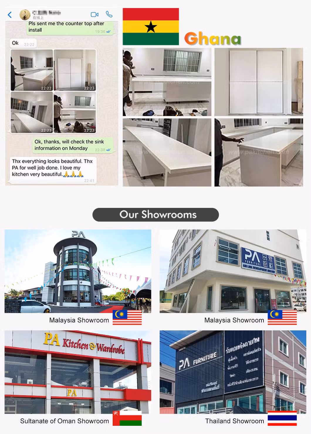 PA Commercial Full Materials Hotel Project Automatic System Furniture Compact Design Small Mini Kitchen Cabinets