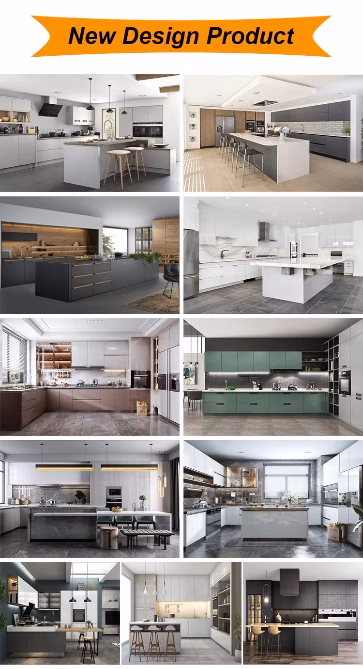 Custom Modern Indoor Design Bedroom Wardrobe Wood Kitchen Cabinet for Apartment Villa Project