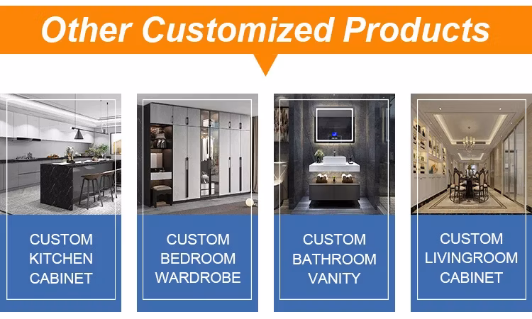 Custom Modern Indoor Design Bedroom Wardrobe Wood Kitchen Cabinet for Apartment Villa Project