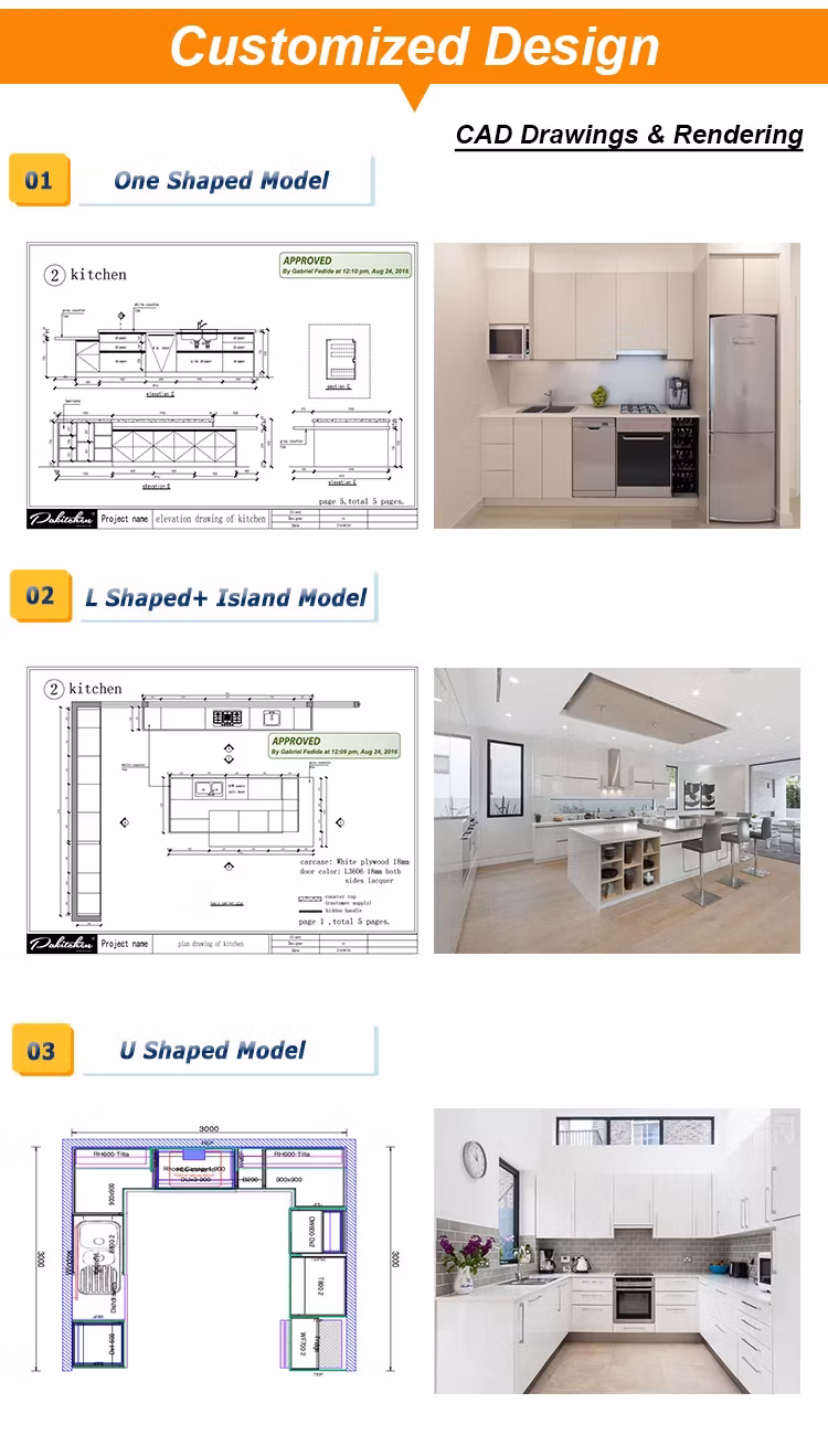 Custom Modern Indoor Design Bedroom Wardrobe Wood Kitchen Cabinet for Apartment Villa Project