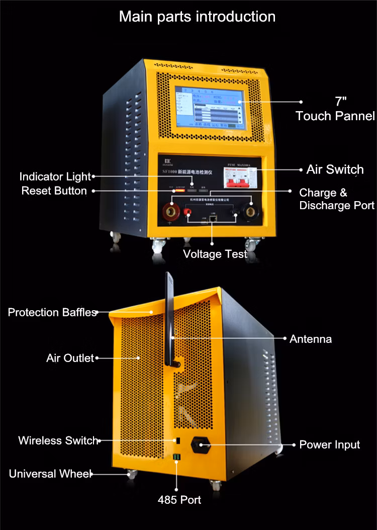 6V 8V 12V Forklift and UPS Battery Testing Charger Discharger