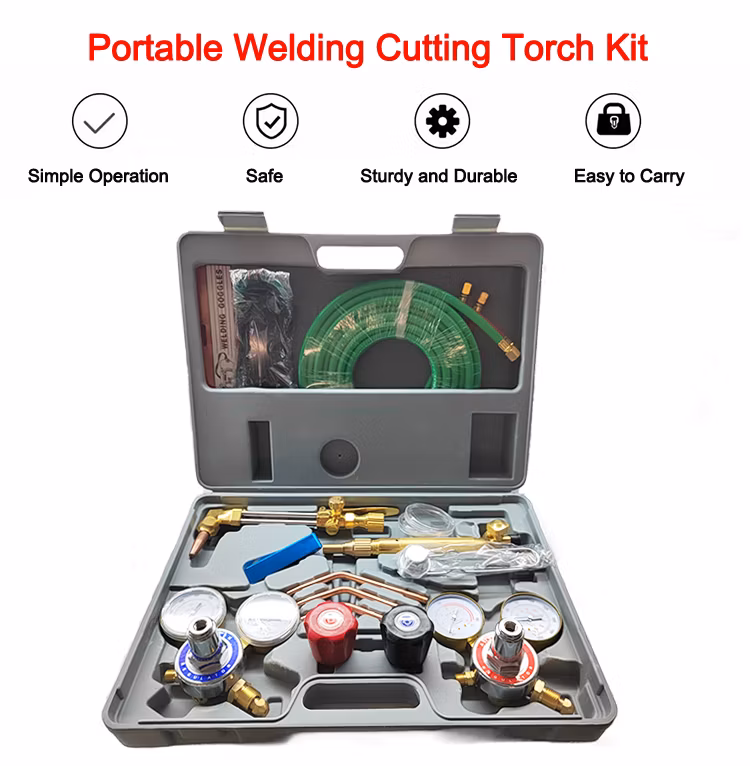 Rhk American Type Oxygen Acetylene Gas Regulator Heating Torch Welding Cutting Torch Kit