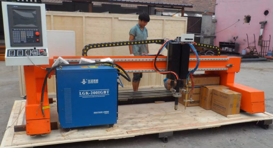 Ground Rail Type Steel CNC Plasma Cutting Machine with Flame Cutting Torch