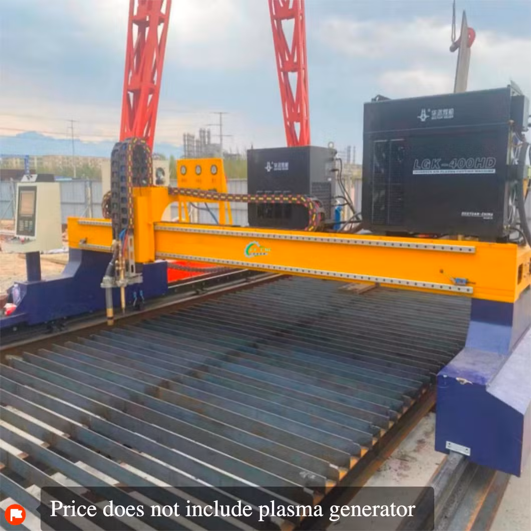 Large Size High Precision Heavy Duty Industrial CNC Gantry Type Plasma and Gas Fuel Cutting Machine for Metal Sheet