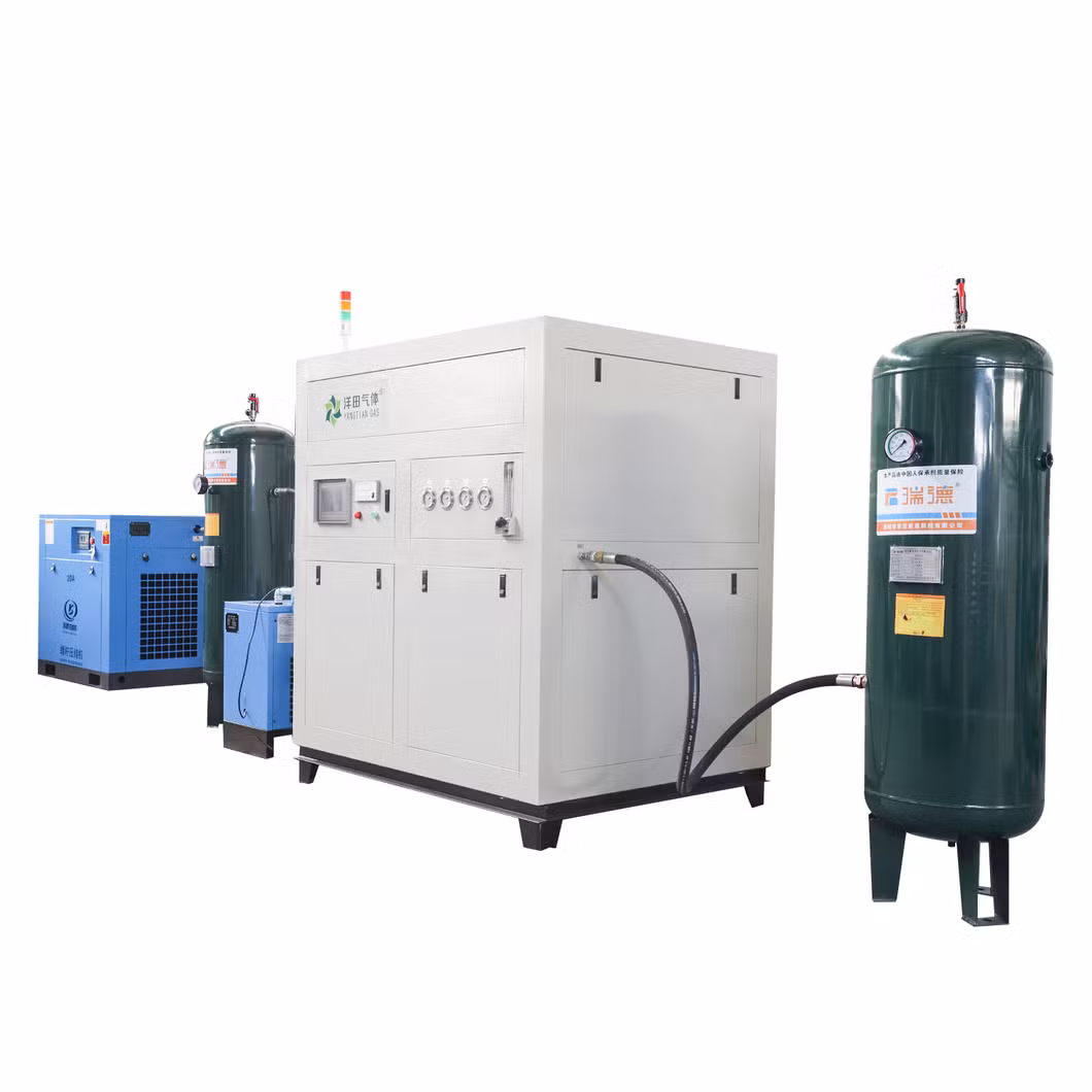 Azbel 100m3/H Food Grade Automation Psa Nitrogen Plant for Fruit Preservation 99.999% High Purity N2 Production Steel Welding