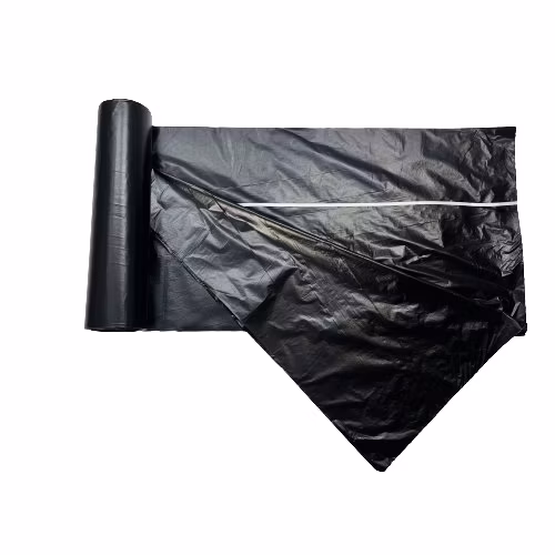 Disposable Eco 60L 100L 33 Gallon HDPE LDPE Recycled Tear Tie Flat Roll Black White Laundry Star Seal Rubbish Trash Garbage Plastic Poly Bag with PP Tie String