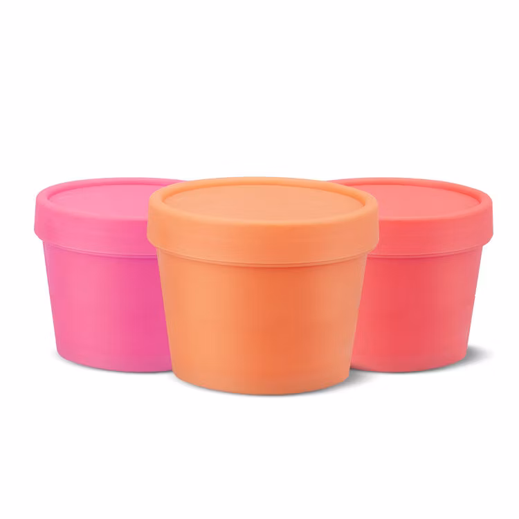 Free Sample 50g 100g 200g 250g Cute Pink Face Body Scrub PP Container Empty Cream Packaging Cosmetic Jar Plastic with Lid