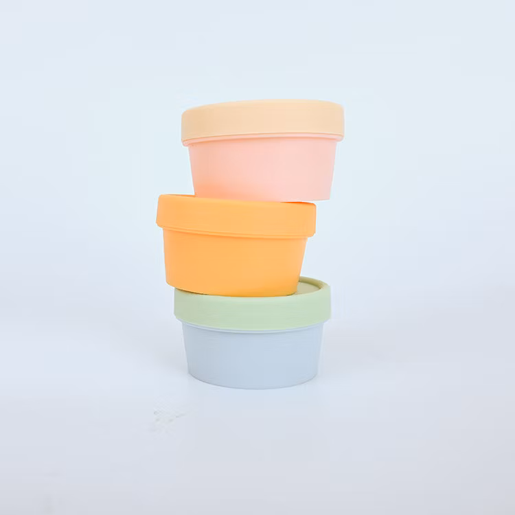 Free Sample 50g 100g 200g 250g Cute Pink Face Body Scrub PP Container Empty Cream Packaging Cosmetic Jar Plastic with Lid