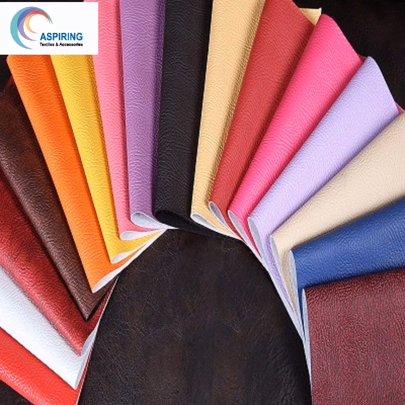 Vintage Design Double Color Printed PVC Leather Fabric for Sofa