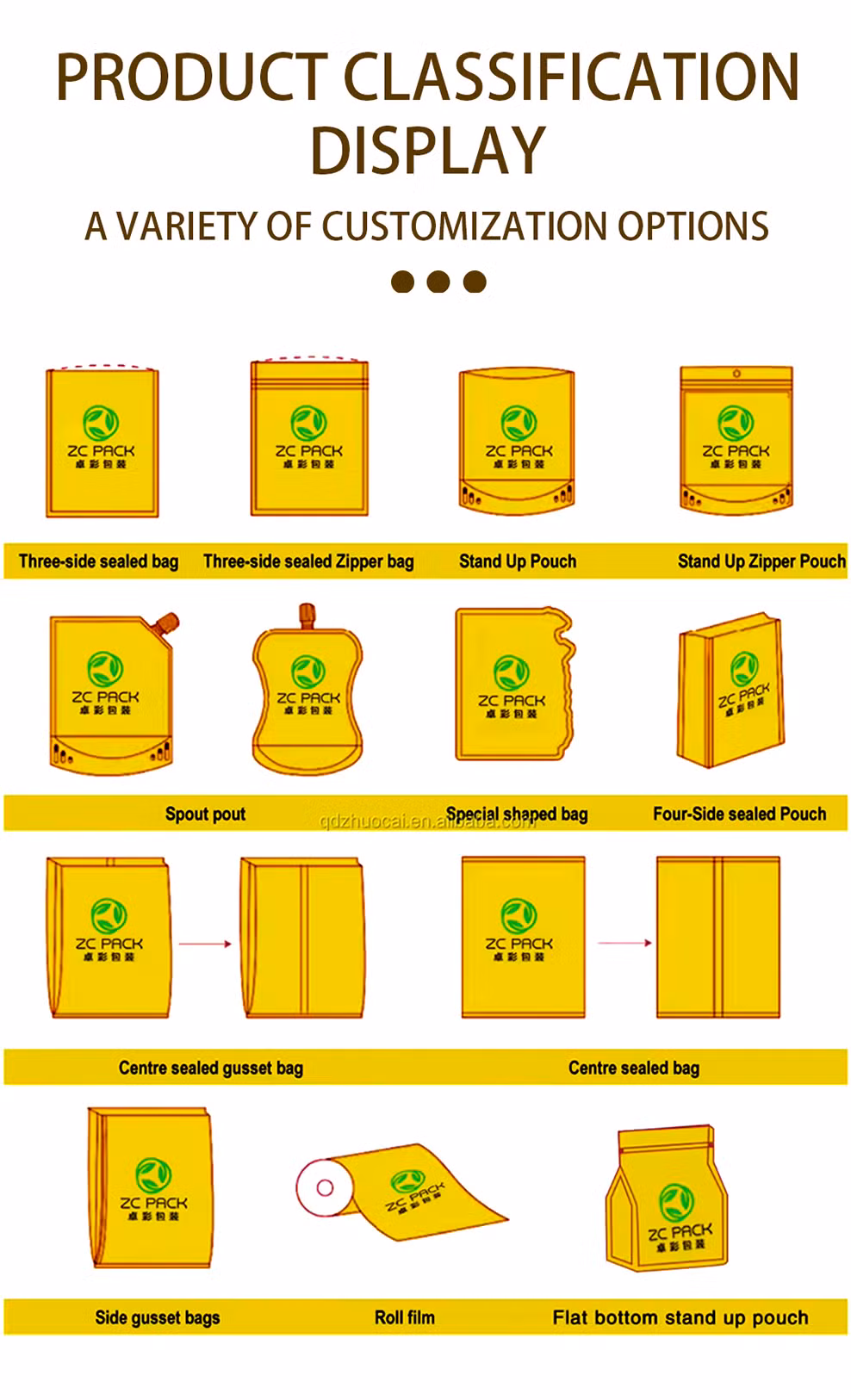 Wholesale Custom Design Flat Bottom Ziplock Plastic Food Grade Potato Crisps Nut Donut Snack Cat Pet Dry Dog Packaging Stand up Pouch Recyclable Food Packaging