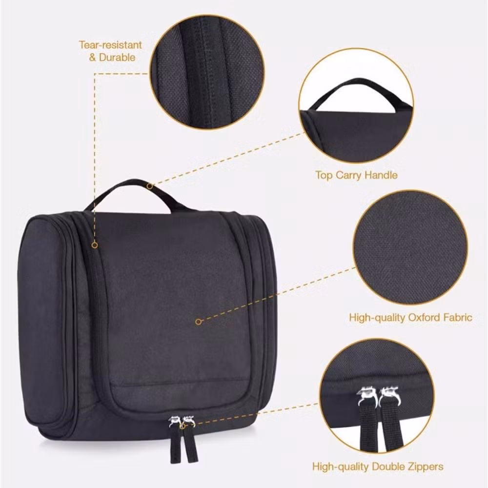 Waterproof Toiletry Bag Women Men Travel Makeup Bag with Hanging Hook Compact Travel Toiletry Organizer Bag Makeup Organizer Bag Bl22005