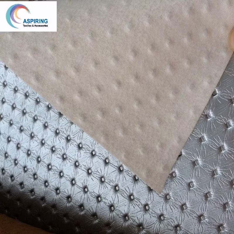 Vintage Design Double Color Printed PVC Leather Fabric for Sofa