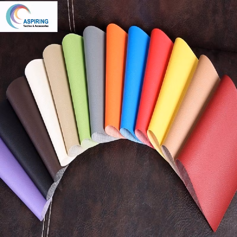Vintage Design Double Color Printed PVC Leather Fabric for Sofa