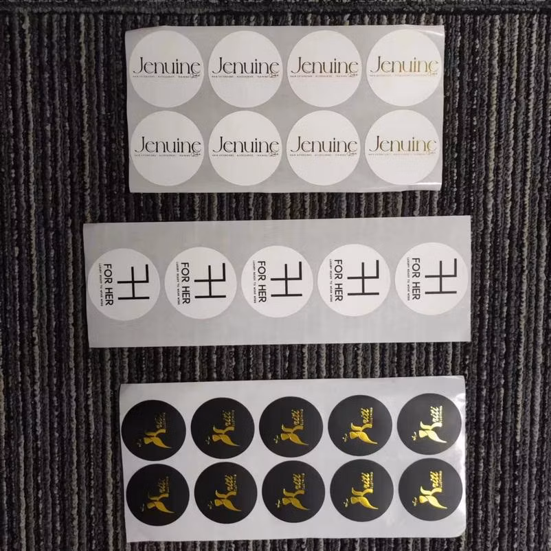 Custom Logo Self Adhesive Roll Gold Foil Label Hot Stamping Waterproof Gift Packaging Thank You Sticker Label for Small Business