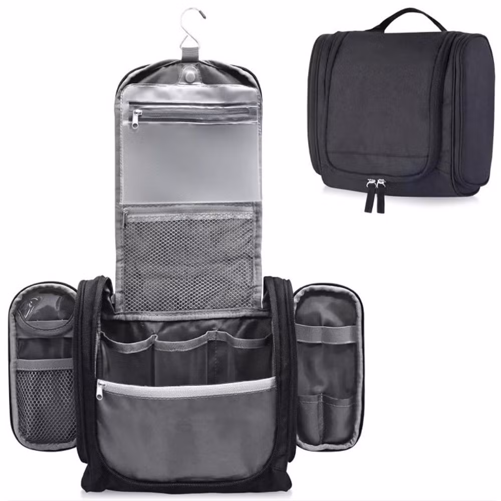 Waterproof Toiletry Bag Women Men Travel Makeup Bag with Hanging Hook Compact Travel Toiletry Organizer Bag Makeup Organizer Bag Bl22005