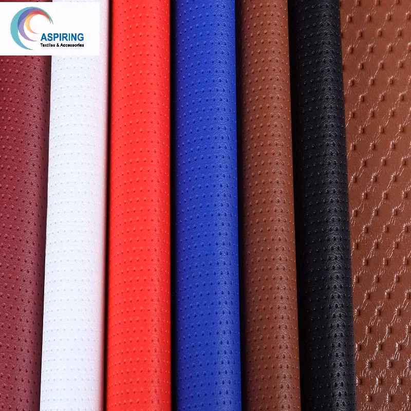 Vintage Design Double Color Printed PVC Leather Fabric for Sofa