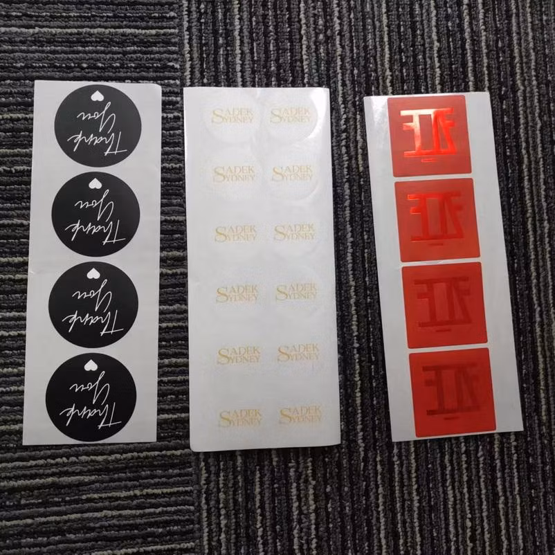 Custom Logo Self Adhesive Roll Gold Foil Label Hot Stamping Waterproof Gift Packaging Thank You Sticker Label for Small Business