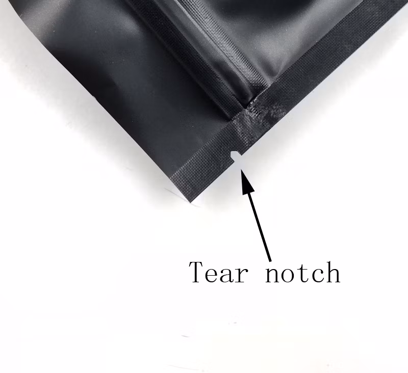 Manufacture Custom Plastic Foil Stand up Pouch Childproof Grip and Rip Ziplock Food Packaging Blue Cr Sealed Bags