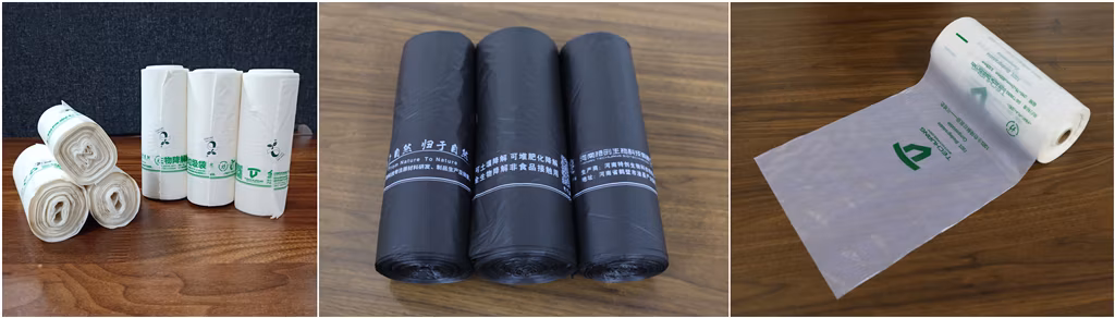 Wholesale Disposable Household Garbage Star-Sealed Flat Rubbish Plasticbag Plastic Biodegradable Garbage Bag