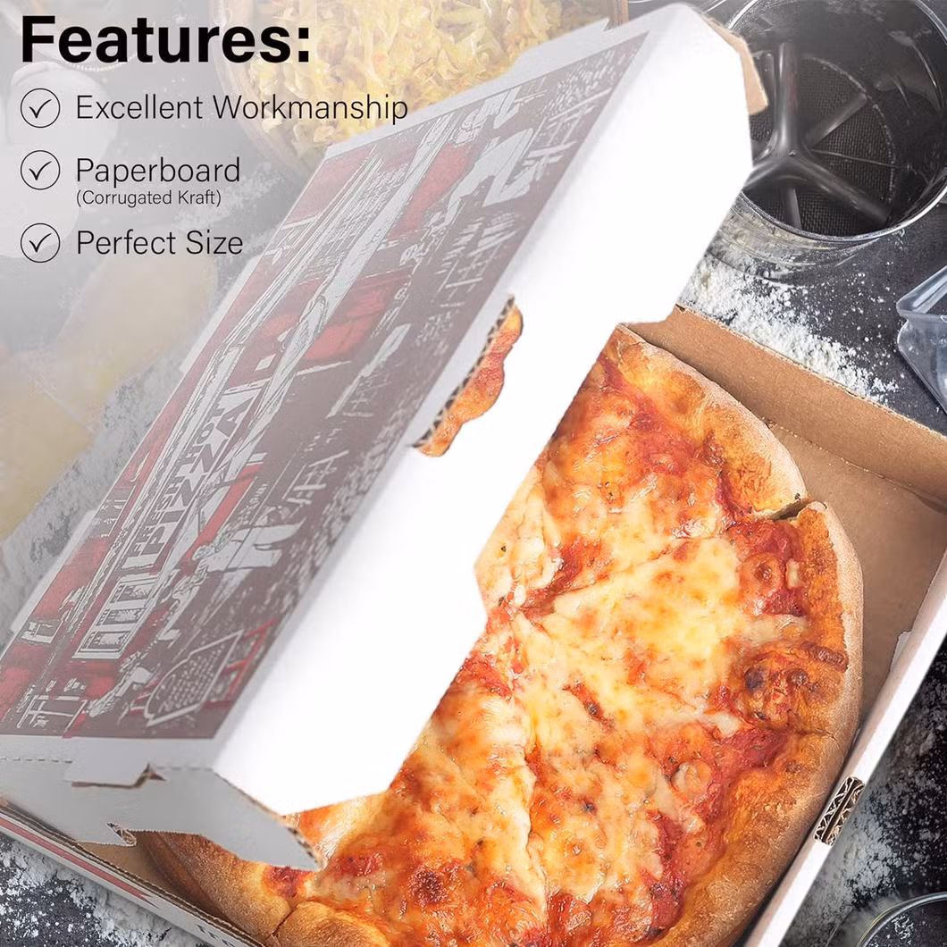 Easy Foldable Custom Printed Biodegradable Kraft Pizza Boxes for Sustainable Packaging Delivery Packaging Paper Box