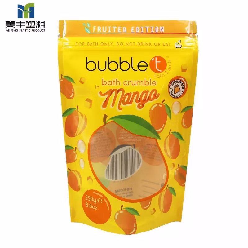 Custom Printing with Clear Transparent Window Stand up Pouch Bag Doypack with Zipper Seal Plastic Food Candy Chocolate Packaging