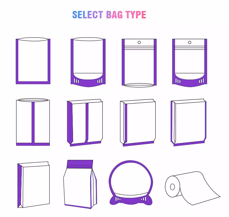 Color Self Sealing Bag Medicine Powder Plastic Packaging Bag Frosted Matte Aluminum Foil Zipper Lock Bag