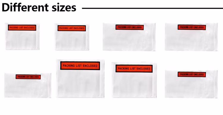 Packing List Envelopes Closure with Glue Adhesive Water-Proof with Customized Size From Manufacturer