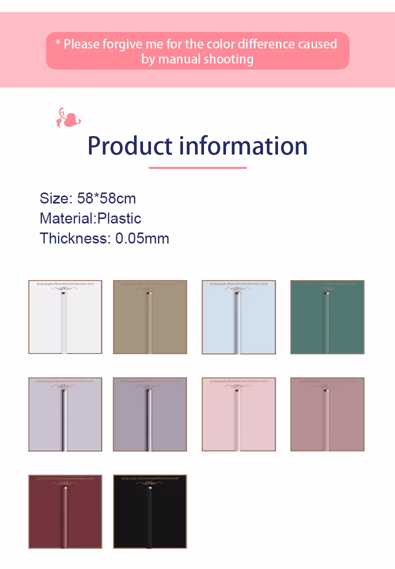 Wrapping Paper Floral Wraps Gift Packaging Waterproof Plastic Material