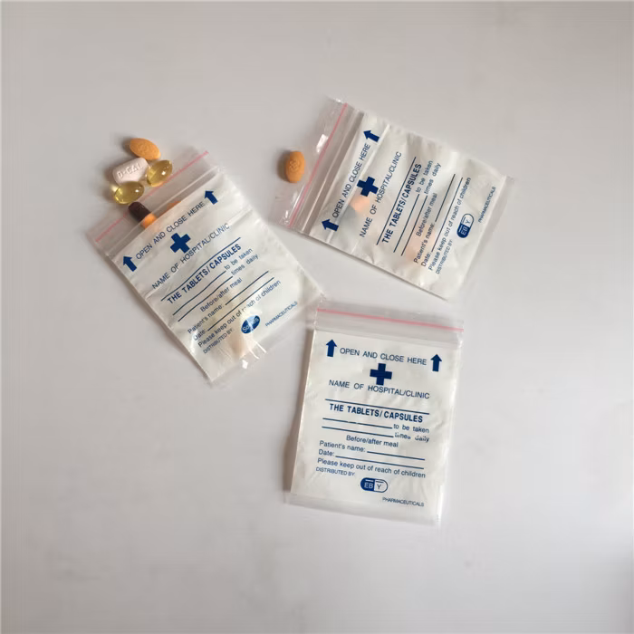 LDPE Plastic Zip Lock Small Drug Dispensing Envelope