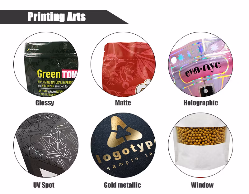 Customized Baggies Stand up Pouch Bags Zip Lock Aluminum Plastic Bags Deodorant Packaging
