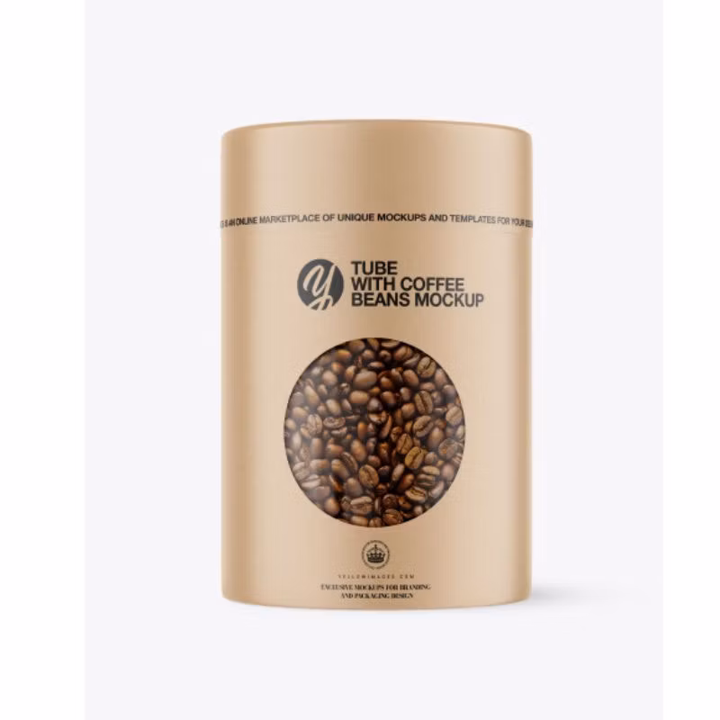 Eco-Friendly Paper Biodegradable Sustainable Kraft Paper Round Paper Tube Packaging for Coffee Food Oatmeal Candle Soap Cosmetic Packaging
