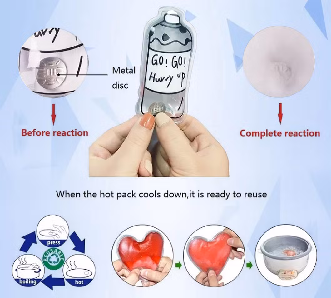 Hot Sale Customized Logo Handwarmer Reusable Warmer Hot Pack Heat Pad Heating Hand Warmer