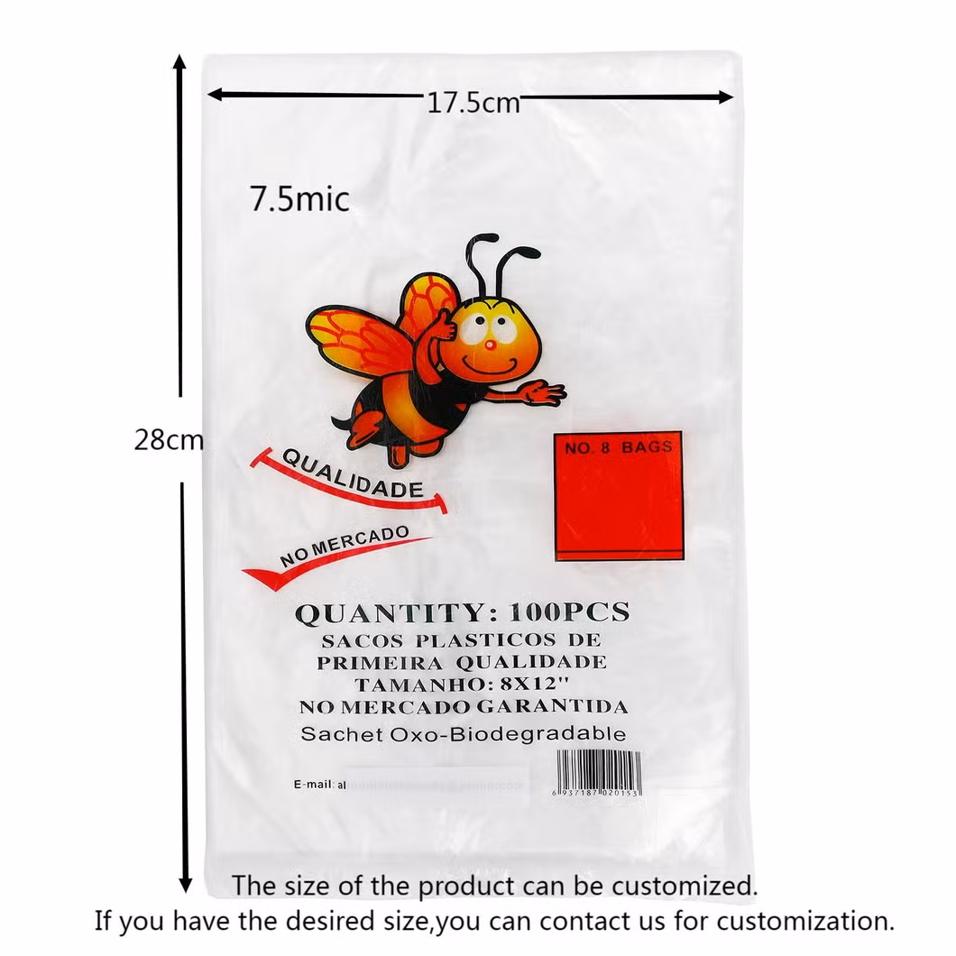 Manufacturer Wholesale Large Medium and Small Flat Mouth Dustproof Transparent Film PE Plastic High-Pressure Packaging Flat Bag