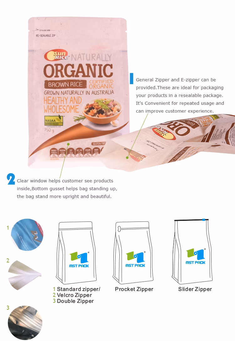 High Quality Pocket Zip Powder Packing