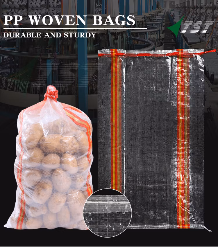 PP Woven Transparent Bags Sacks for Potatoes Rice Flour Seed Chemicals Fertilizer Packaging 10kg 25kg 50kg PP High Quality Bag