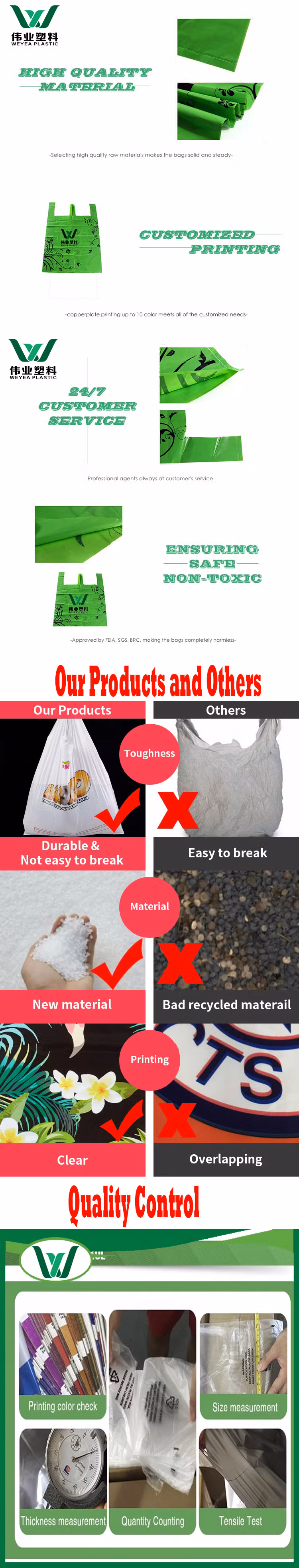 Wholesale Custom Clear Printed Cornstarch Biodegradable T-Shirt Bags Plastic Shopping Bag Grocery PLA Vegetable Fruit Bag