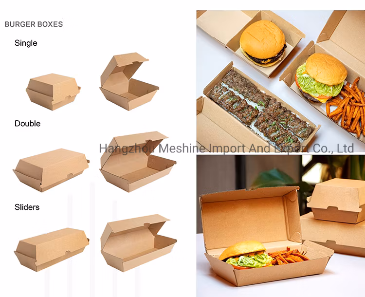 Disposable Takeaway Biodegradable Printed Paper Fast Food Packaging