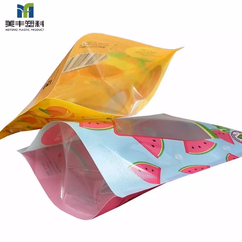 Custom Printing with Clear Transparent Window Stand up Pouch Bag Doypack with Zipper Seal Plastic Food Candy Chocolate Packaging
