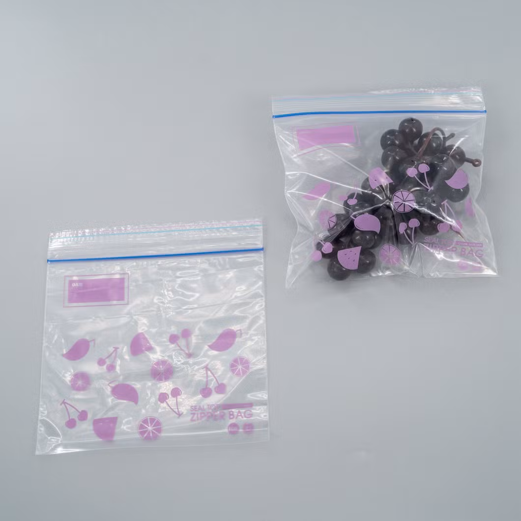 PE LDPE Clear Plastic Zipper Plastic Gift Food Bags