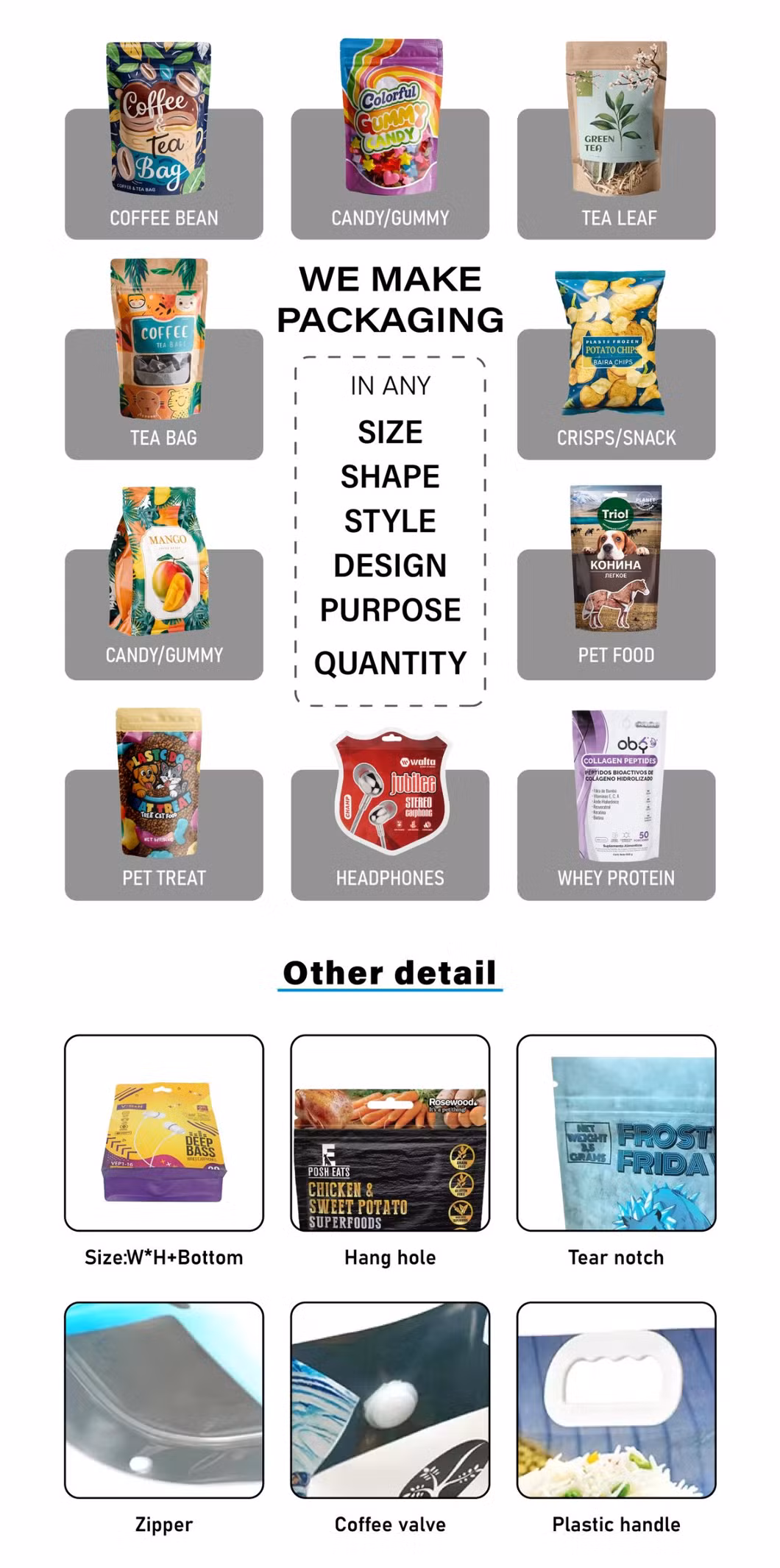 Branded Ziplock Coffee Packaging with Custom Glossy Design Options