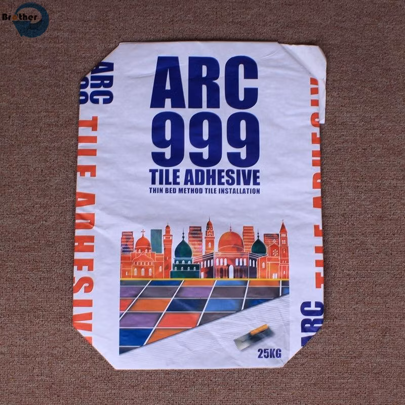 Custom 25kg High Quality Kraft Paper and Back Sealed PP Woven Composite Packaging Bags