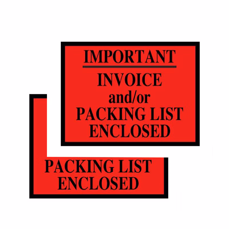 Factory Supply! ! ! 4 1/2&quot; X 6&prime;&prime; Red Packing List /or Invoice Enclosed&quot; Envelope
