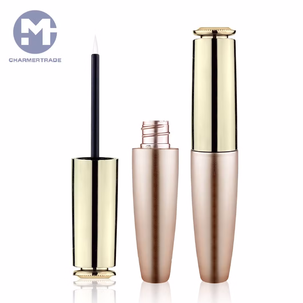 Luxury Rose Gold Eyeliner Bottles Cosmetics Packaging Eco Friendly Plastic Empty Eyeliner Tube with Brush