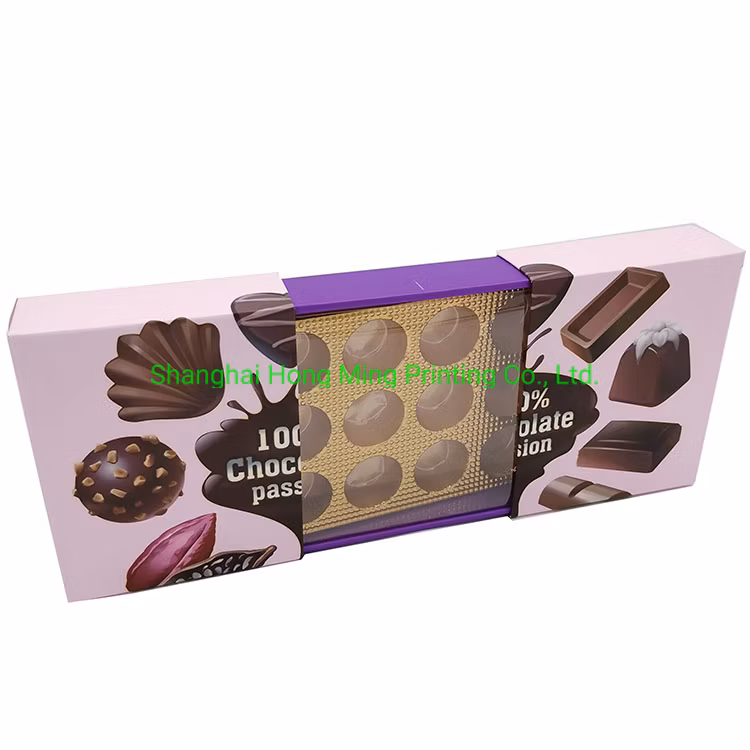 Luxury Packaging Custom Printed Chocolate Box with Plastic Tray Insert