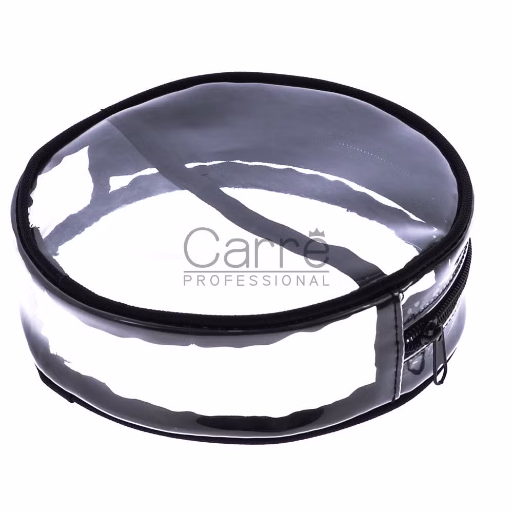 Custom Clear Round Shape Makeup Pouch Washable Transparent Vinyl Makeup Bag