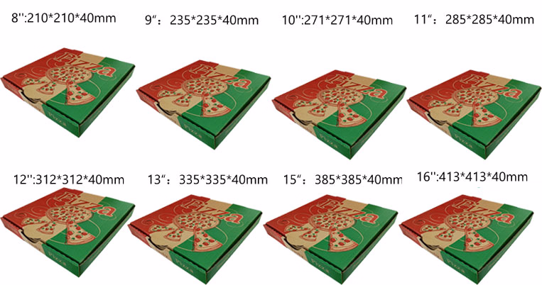 Easy Foldable Custom Printed Biodegradable Kraft Pizza Boxes for Sustainable Packaging Delivery Packaging Paper Box