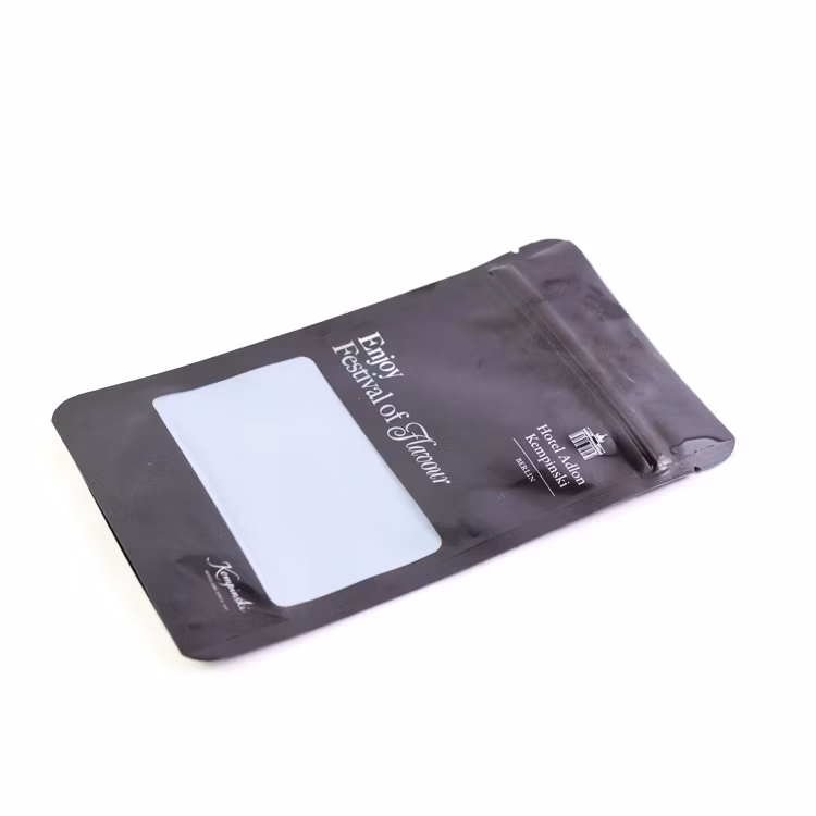 Custom Logo Laminated Seal Resealable Eco 13 X 19 Cm Foil Clear Plastic Stand up Pouch Packing Dry Food Grade Packaging Bags