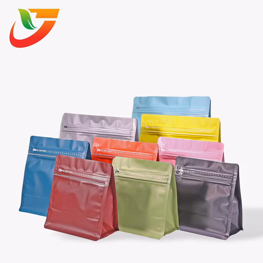 250g 500g 1kg Customized Sealable Ziplock Aluminum Foil Mylar Plastic Zipper Ziplock Coffee Packaging Bag