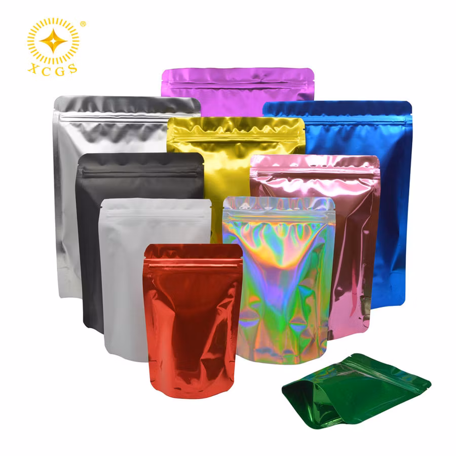 Spice Plastic Packaging for Coconut Sugar Custom Print Food Package Plastic Ziplock Pouch Bag Tea Bag